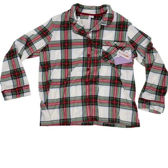 Joyspun Women's plus Size 2X Velour Pajama Set plaid multicolor soft pajamas NWT - Picture 3 of 9